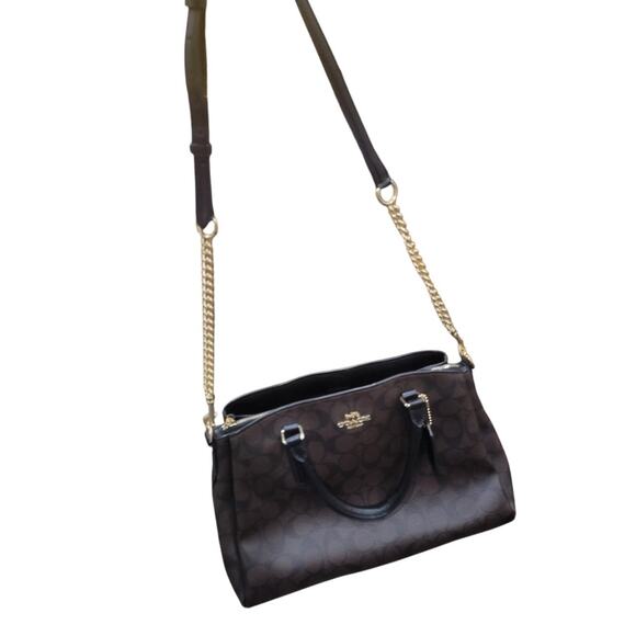 Coach Sage Carryall Signature Canvas Bag Shoulder‎ Crossbody Purse Classic - Picture 15 of 16